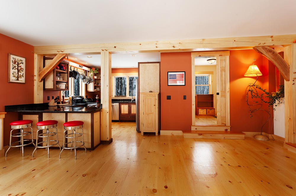 looking into the kitchen