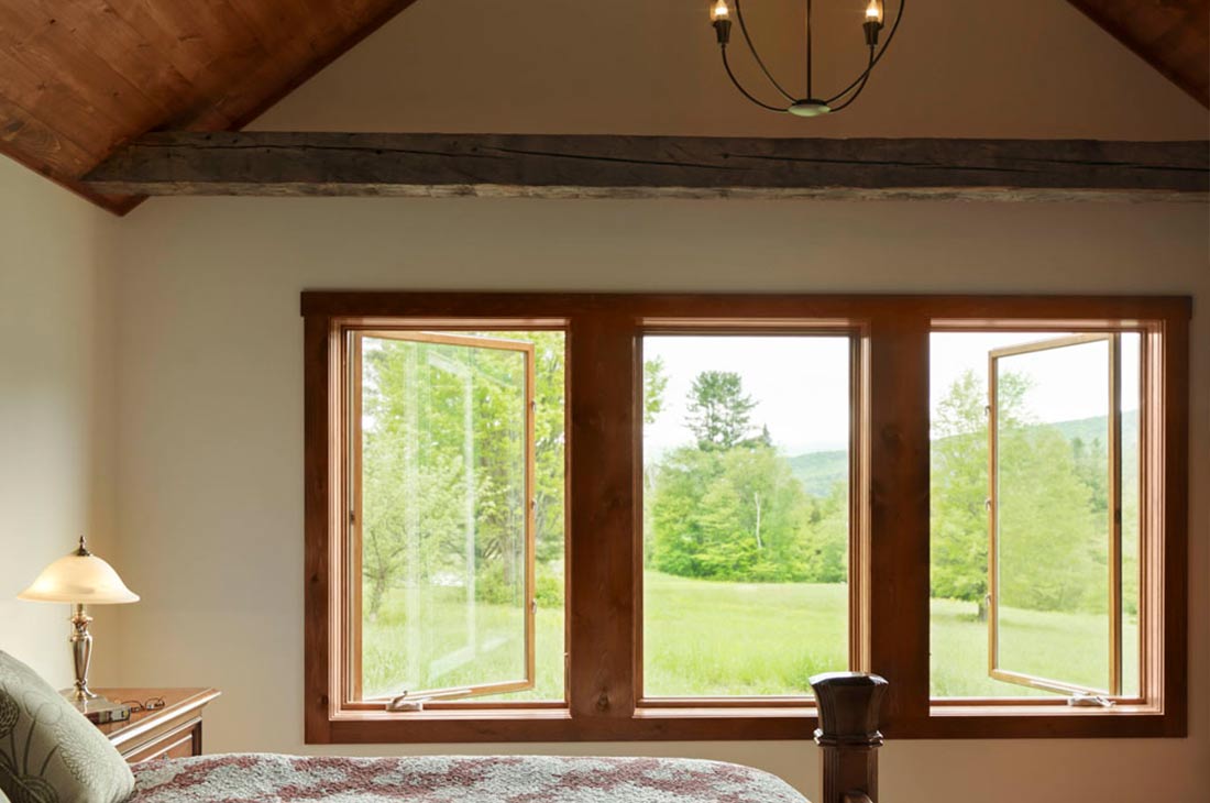 bedroom with large window