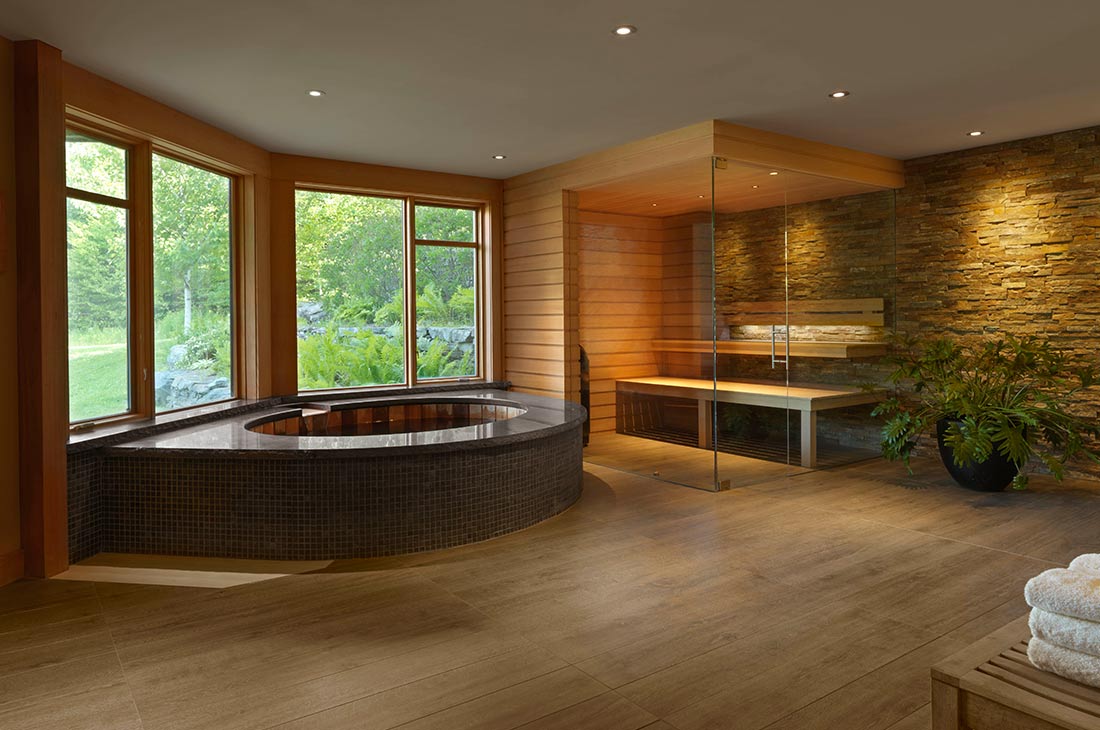 picture of the spa with wooden walls