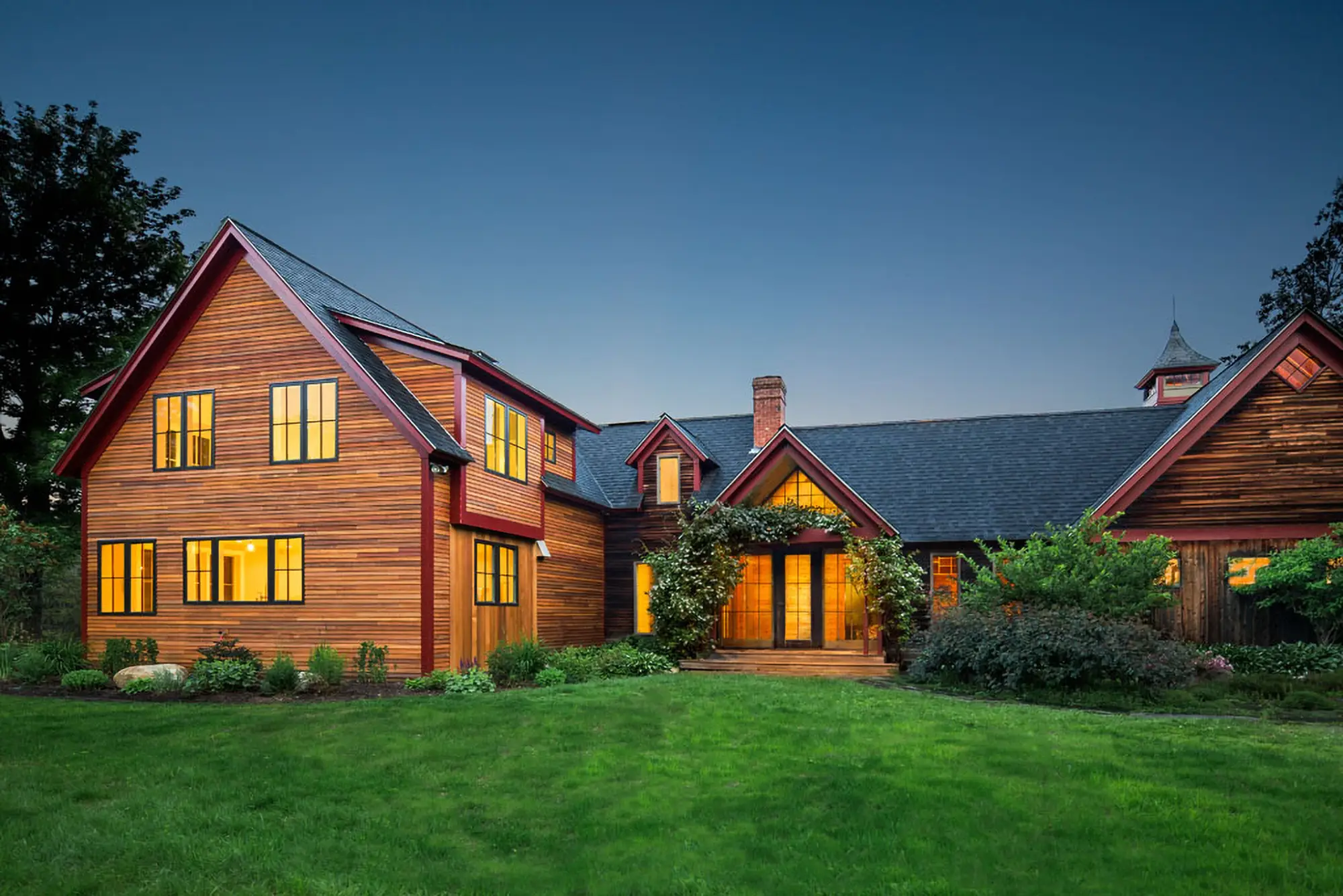 entire home remodel with natural wood exterior