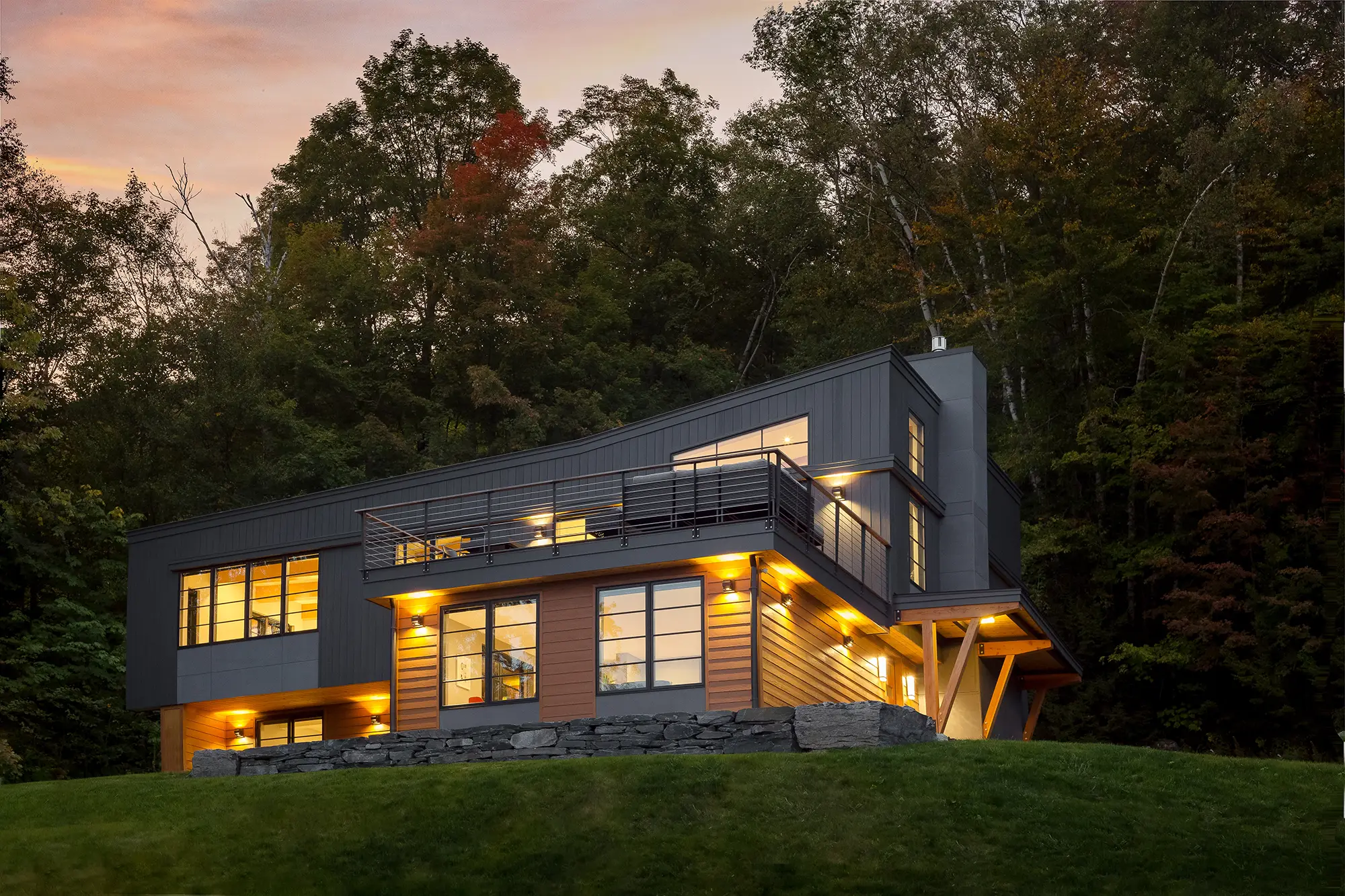 mountain ski house house exterior